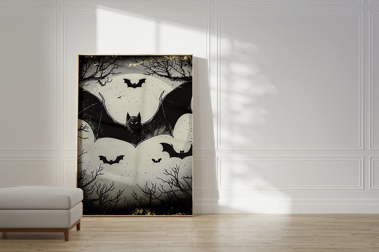 Halloween Flying Bats Poster