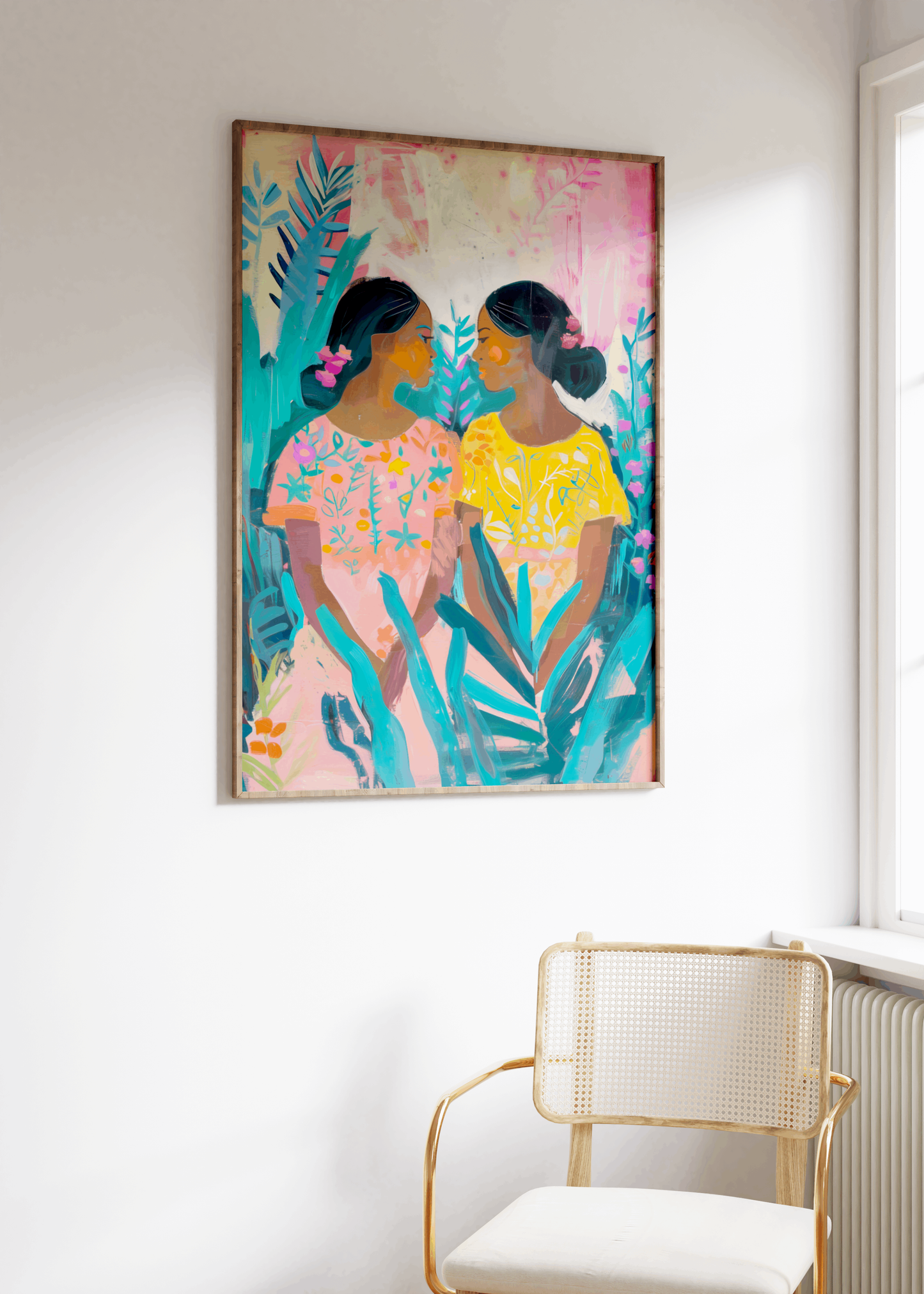 Matisse Style Colourful Caribbean Girls Poster