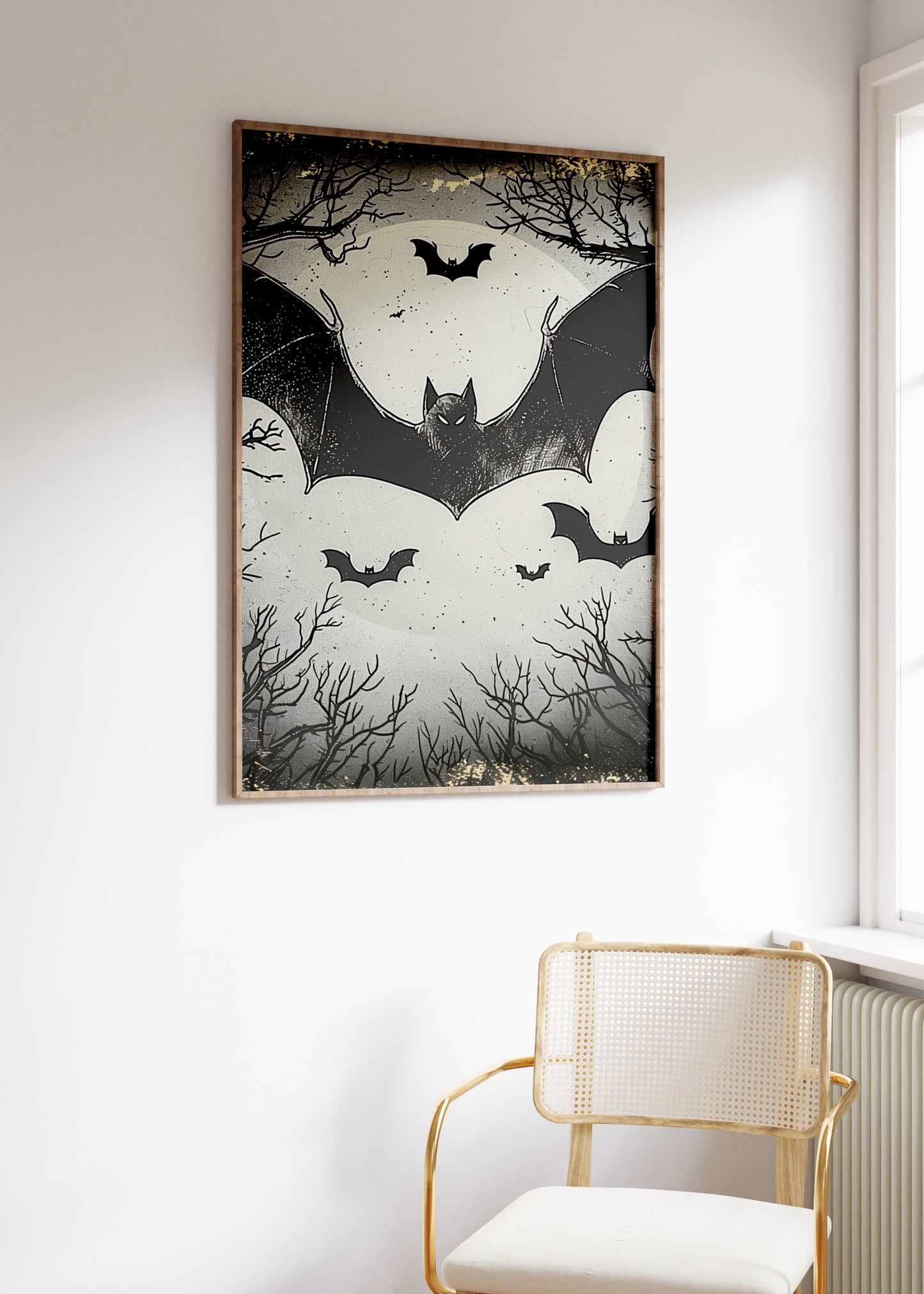 Halloween Flying Bats Poster