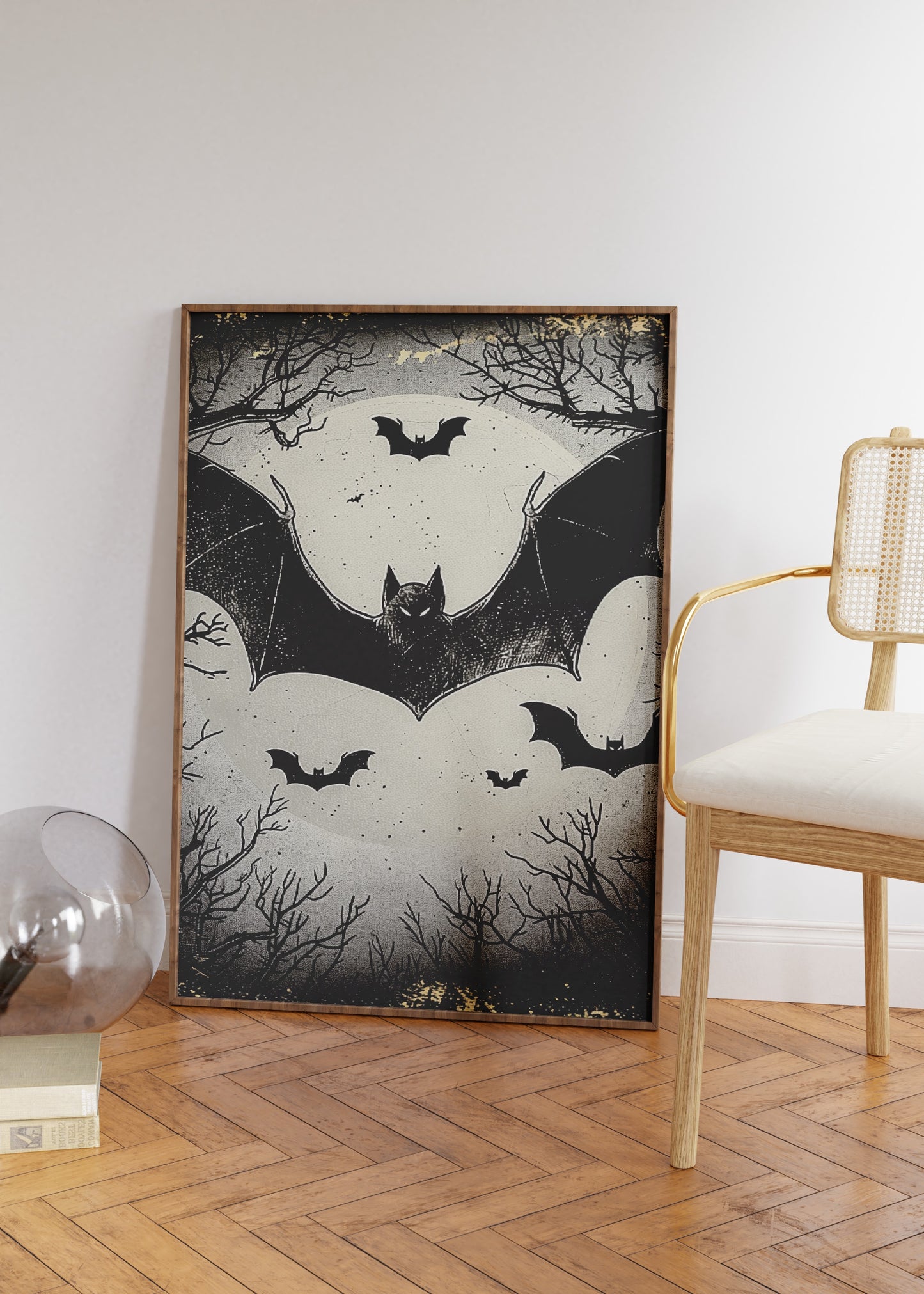 Halloween Flying Bats Poster