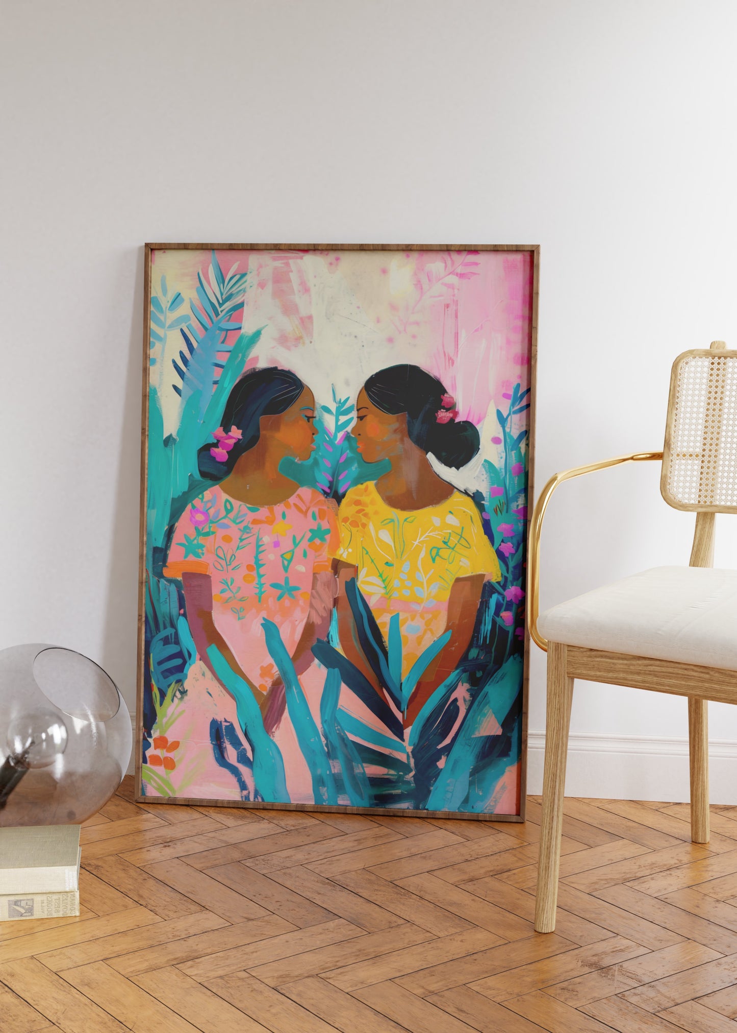 Matisse Style Colourful Caribbean Girls Poster