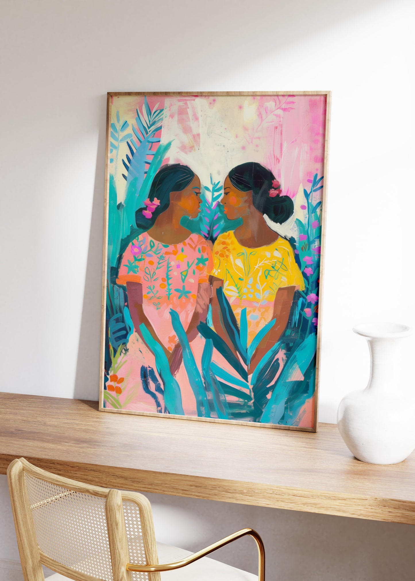 Matisse Style Colourful Caribbean Girls Poster