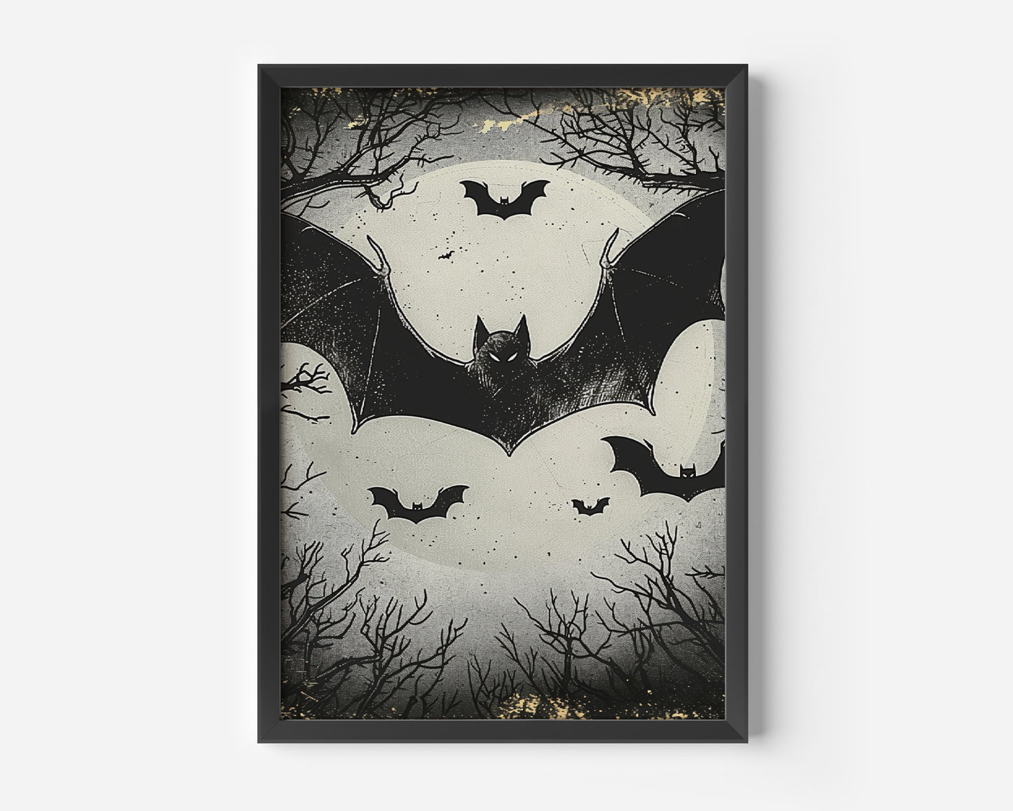 Halloween Flying Bats Poster