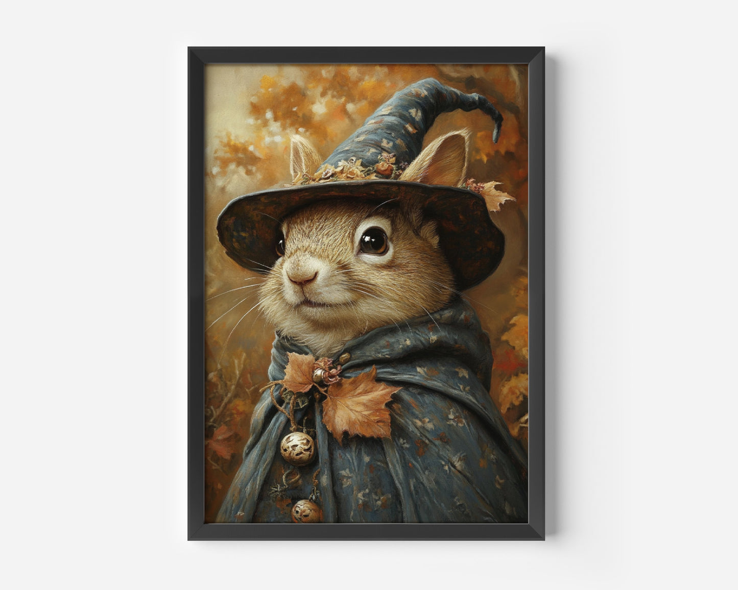 Squirrel Wearing a Witch Hat