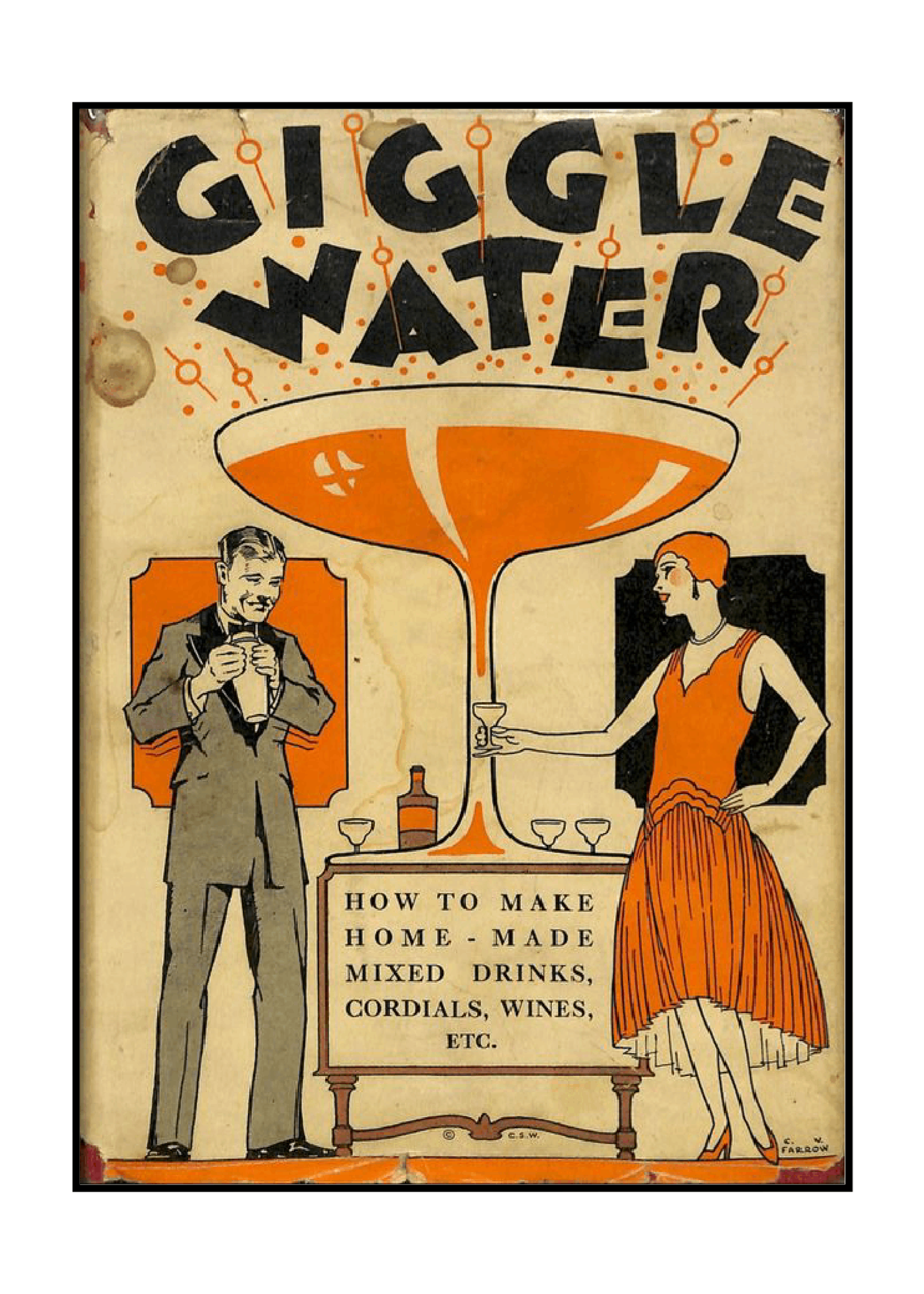 Cocktail Bar Poster "Giggle Water"