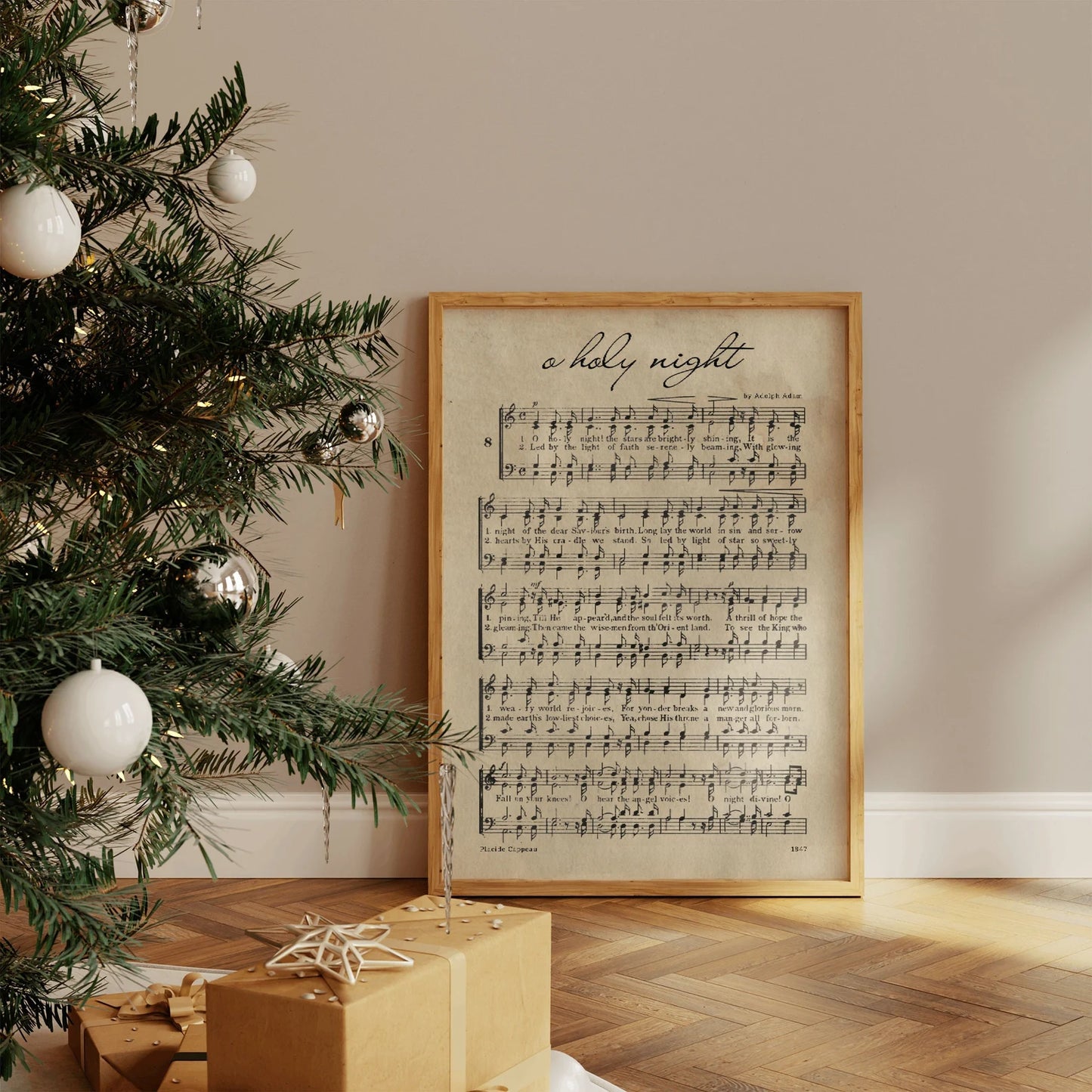 O Holy Night Music Sheet Poster