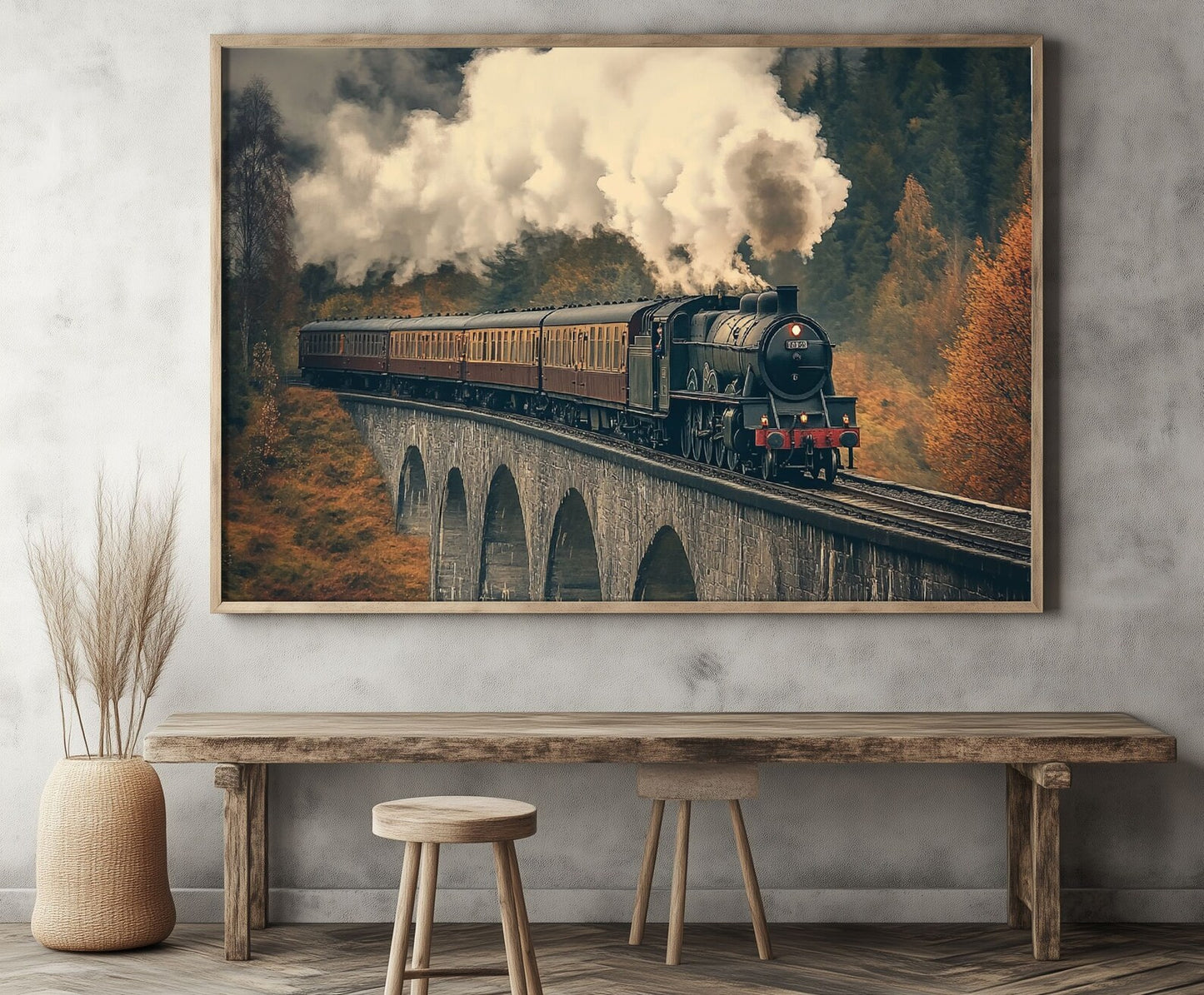 Vintage Old Train Print