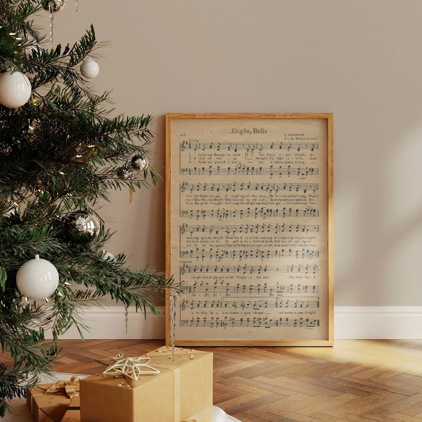 Jingle Bells Christmas Song Music Sheet Poster (Copy)