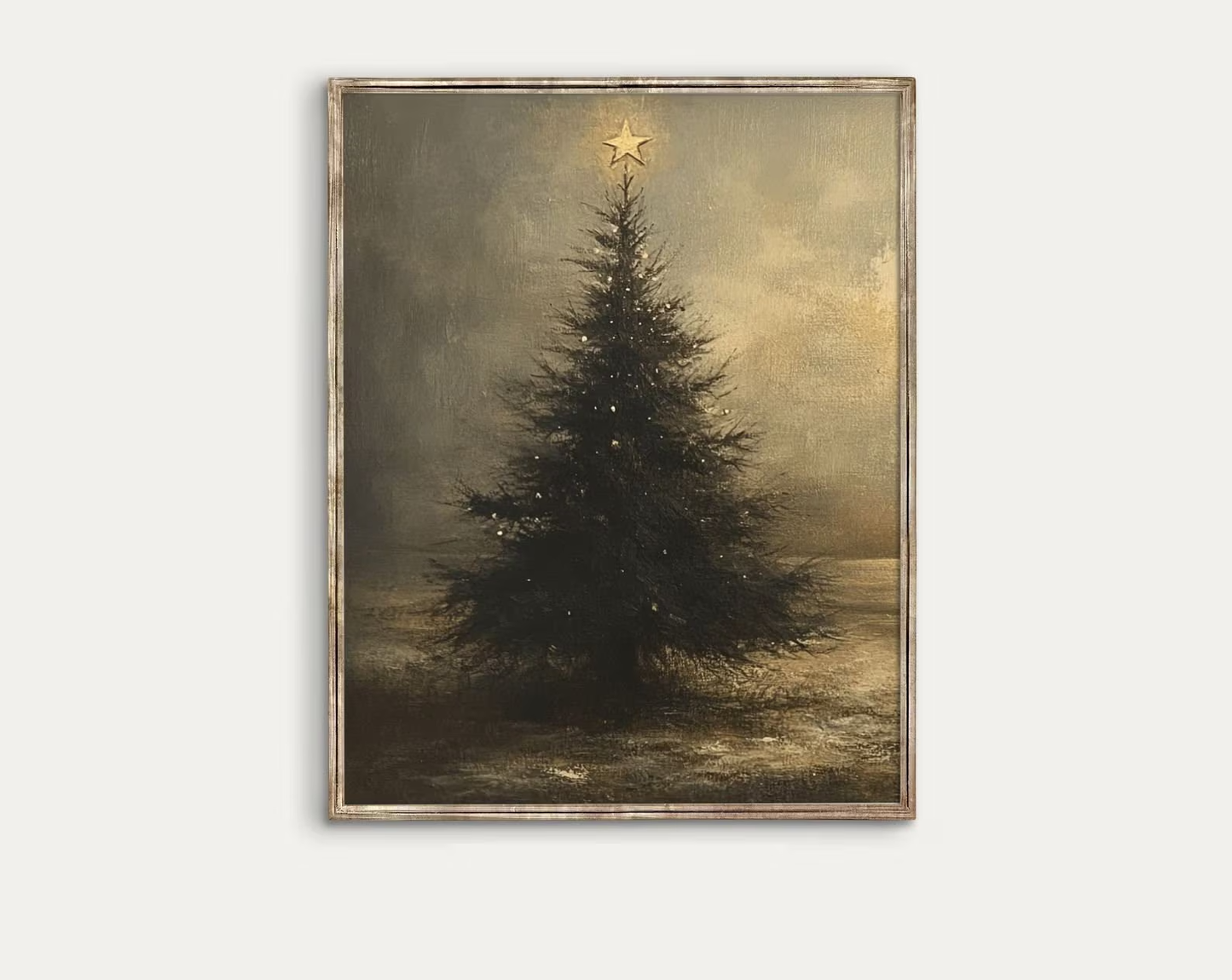 Vintage Christmas Tree Print