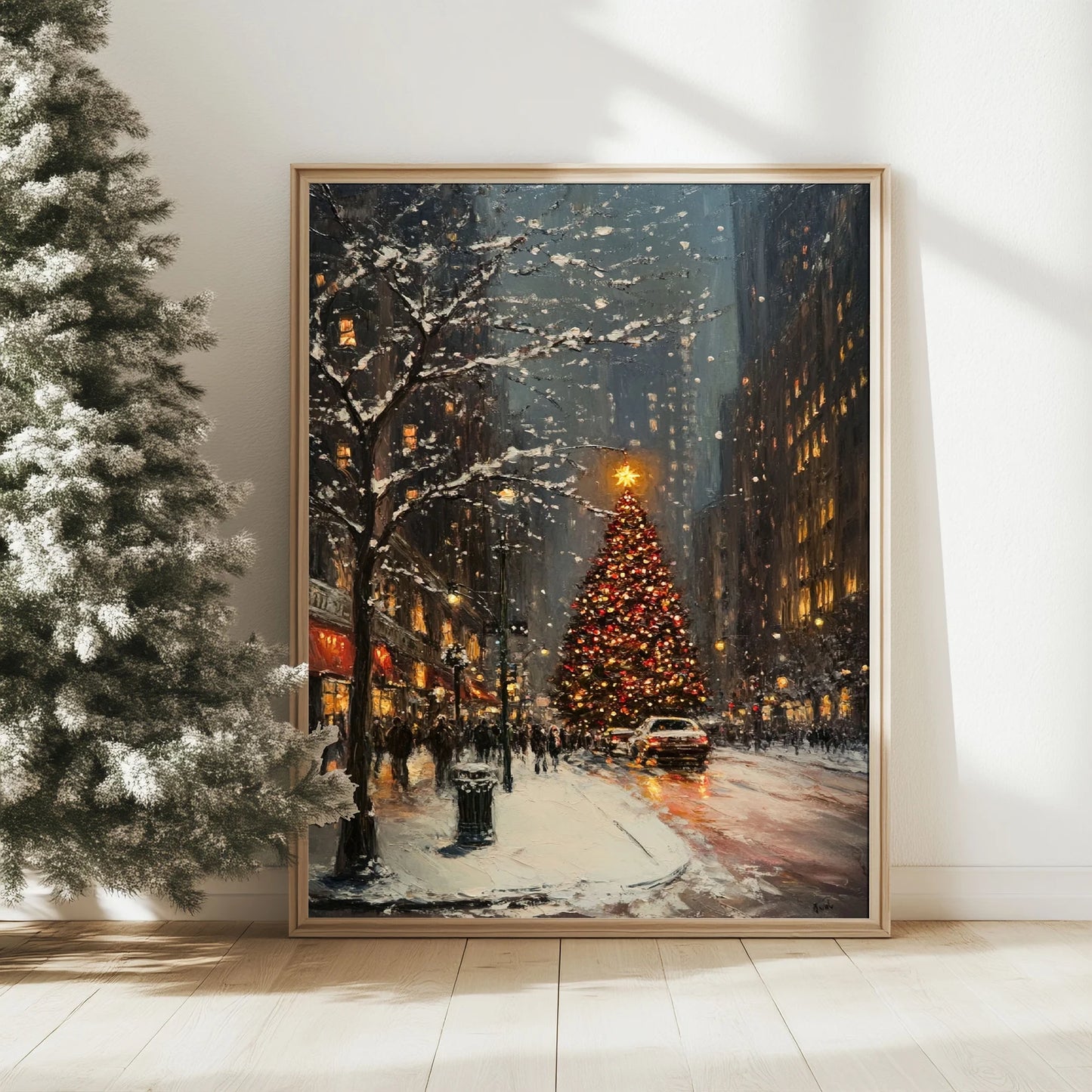 New York Christmas Tree Print