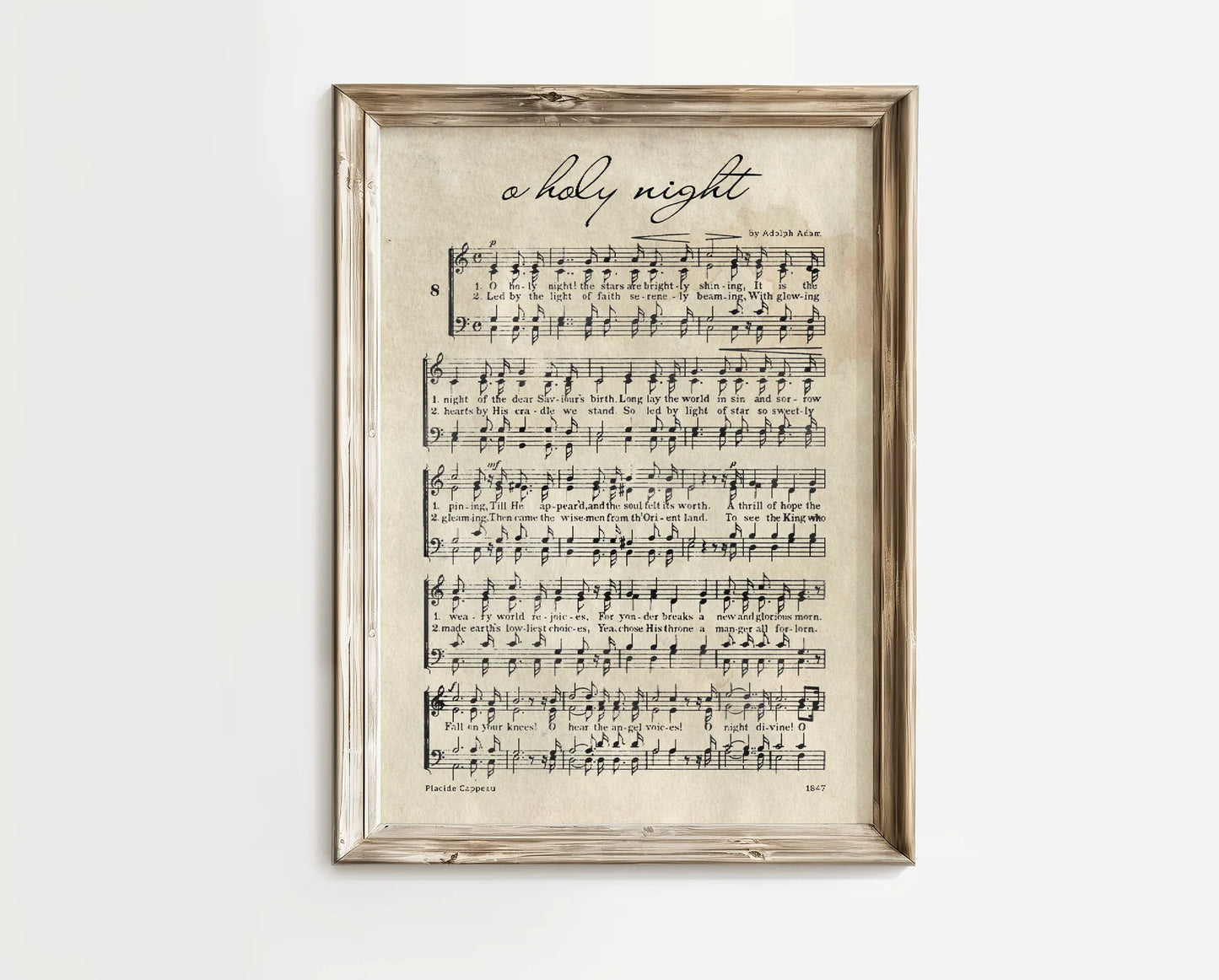 O Holy Night Music Sheet Poster