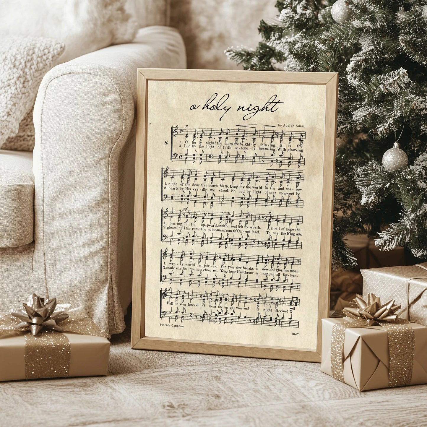 O Holy Night Music Sheet Poster