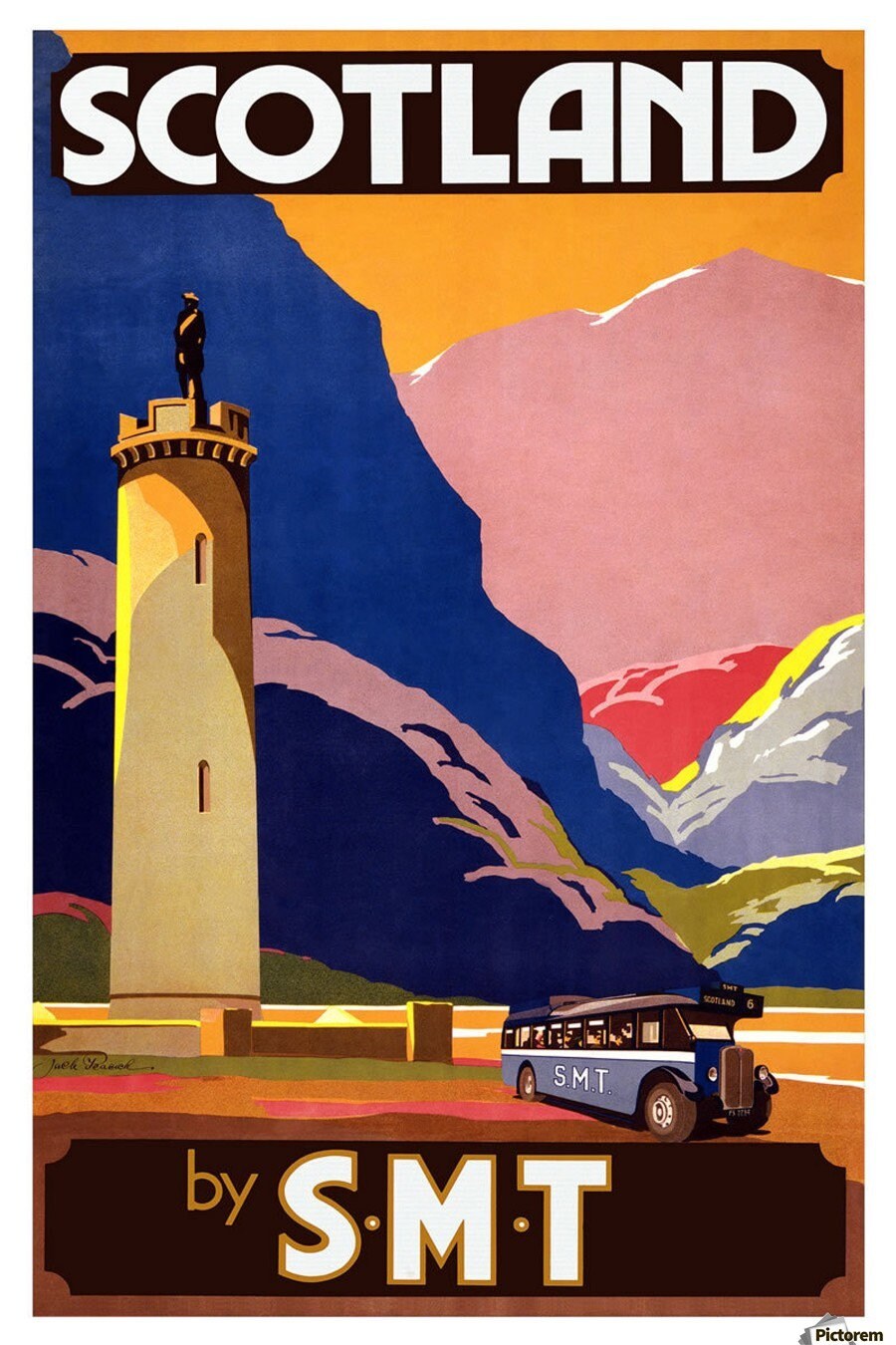 Scotland Travel Vintage Poster