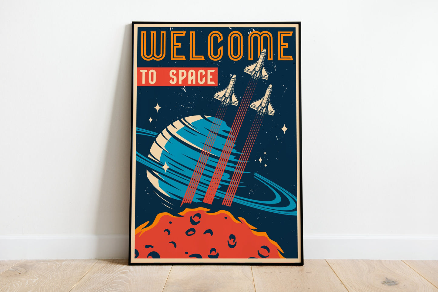 Welcome To Space Travel Vintage Poster