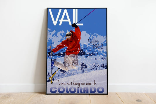 Vail Colorado Ski Vintage Poster