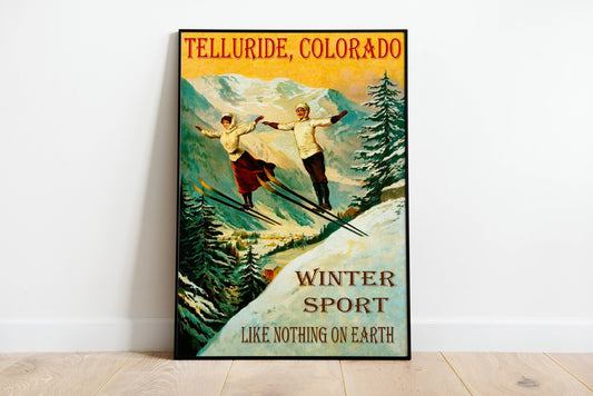 Telluride Colorado Ski Vintage Poster