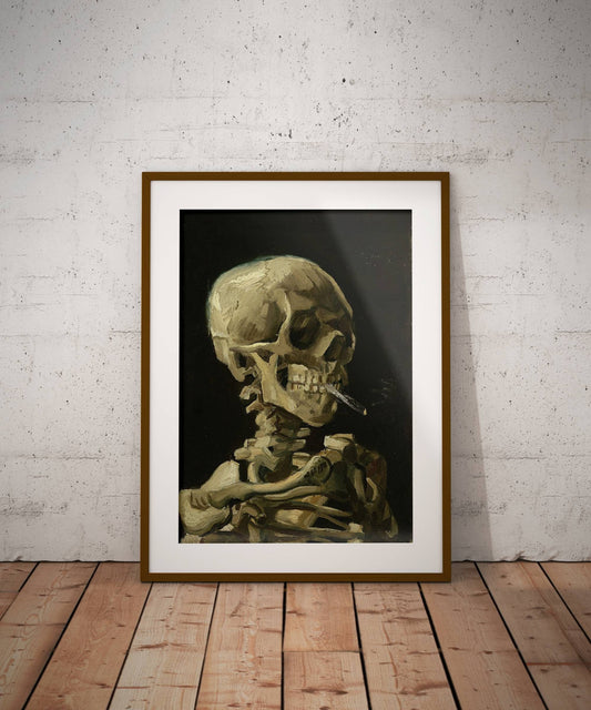 Vincent Van Gogh Skull with Cigarette, 1885 Poster Print