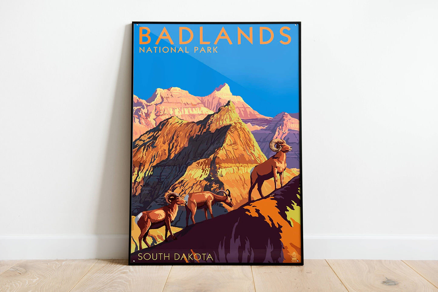 Badlands South Dakota National Park Vintage Poster