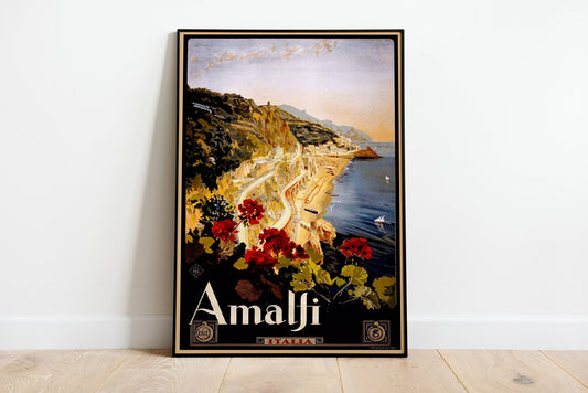 Amalfi Italia Travel Vintage Poster