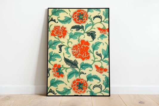 Abstract Floral Pattern Vintage Poster