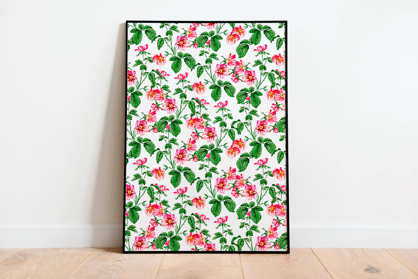 Abstract Floral Pattern Vintage Poster