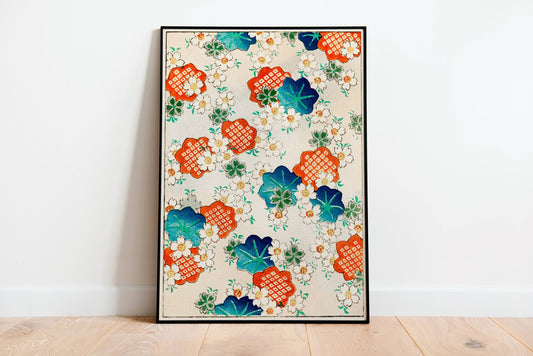 Abstract Floral Pattern Vintage Poster