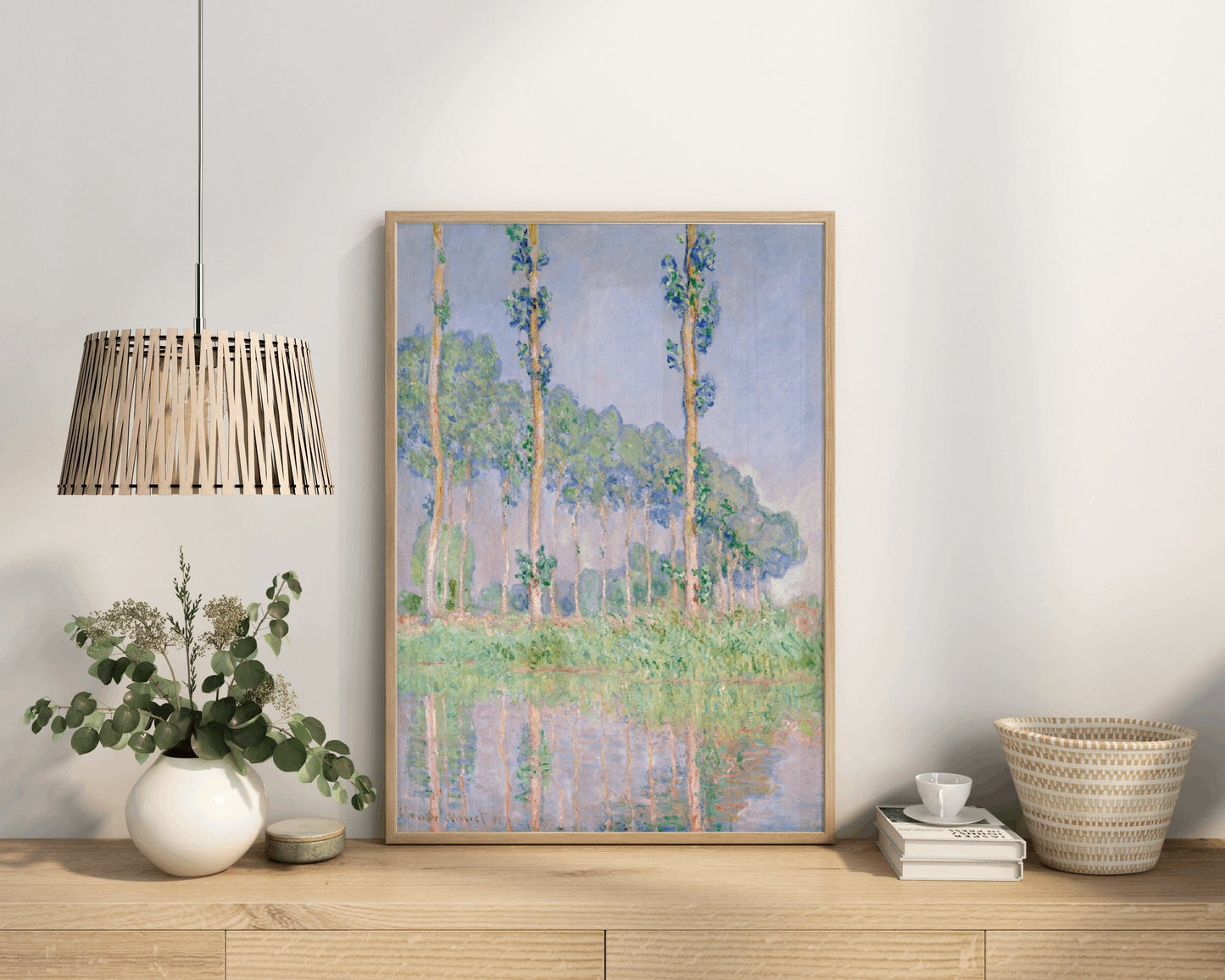 Claude Monet Poplars, Pink Effect Poster Print