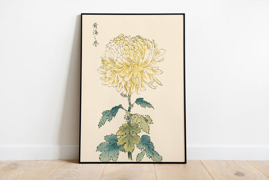 Japanese Flower Vintage Poster