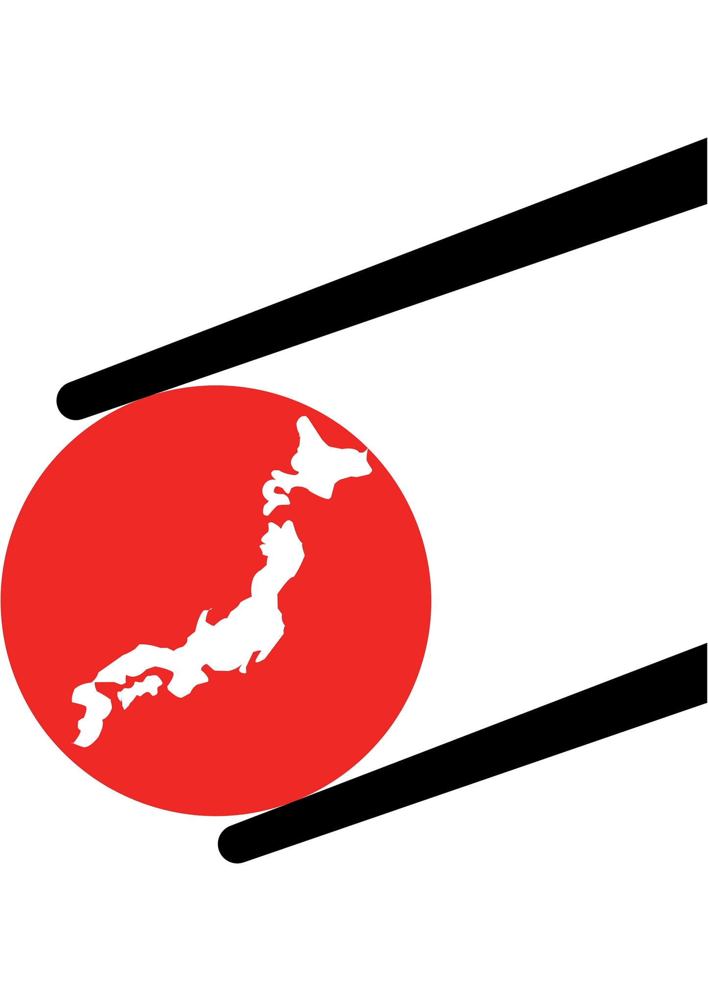 Minimalistic Japanese Poster, Map Of Japan