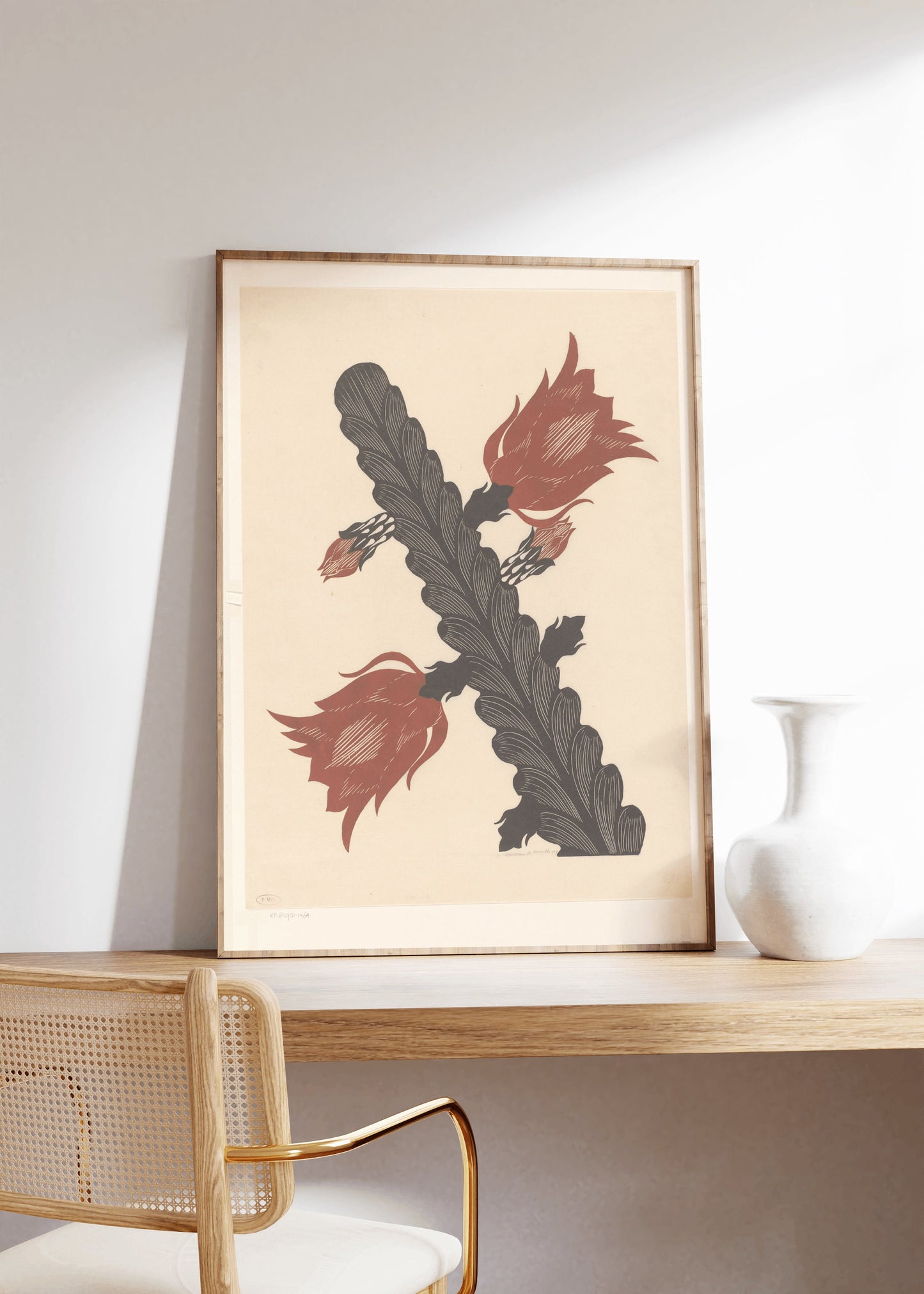 Japanese Cactus Vintage Poster