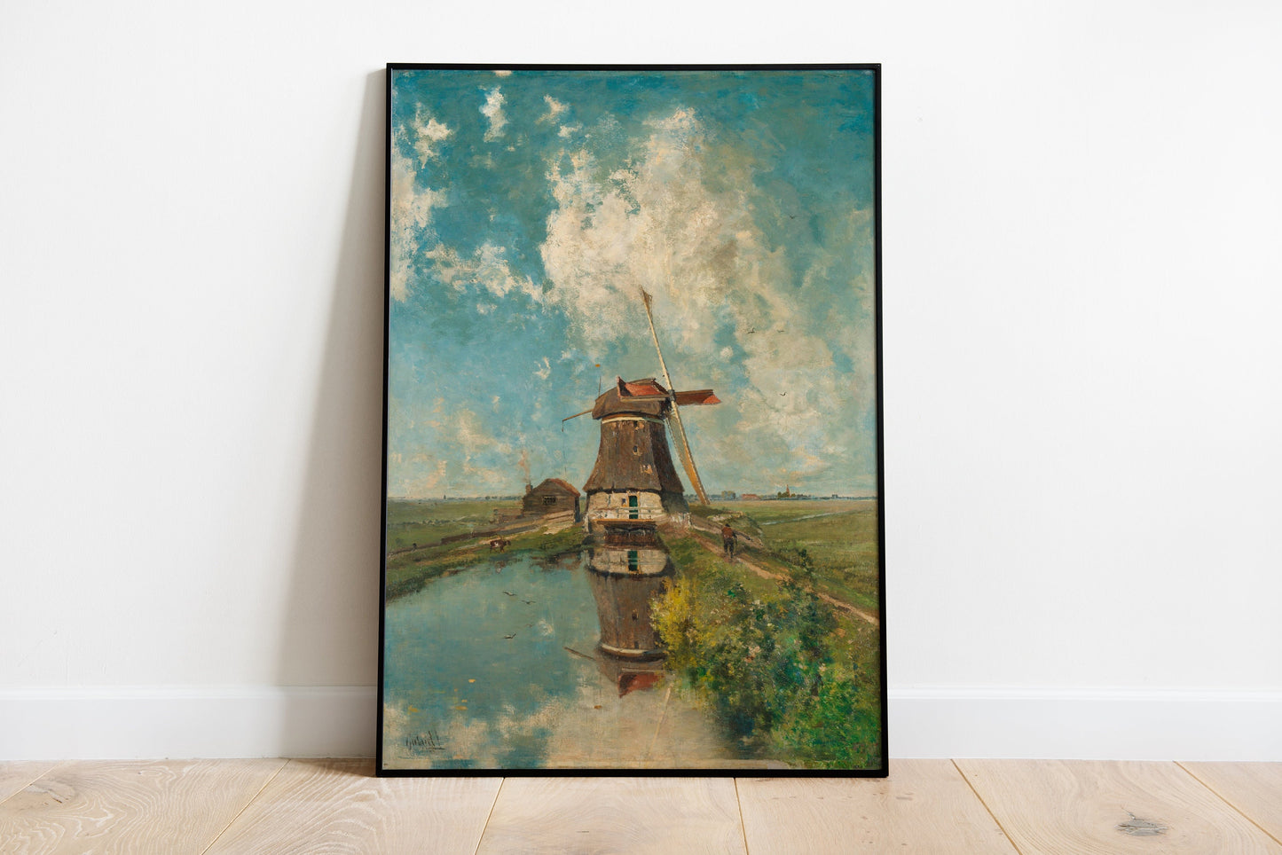 A Windmill on a Polder Waterway by Paul Joseph Constantin Gabriël Poster