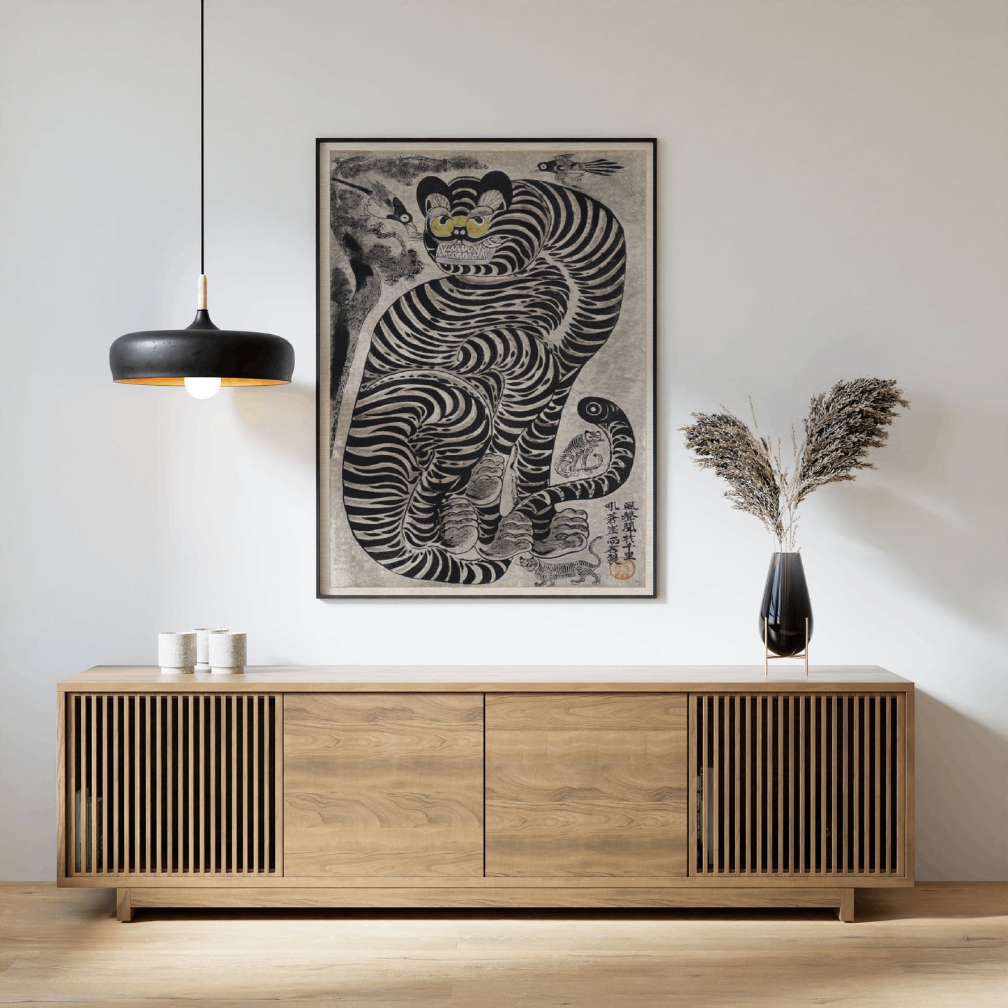 Talismanic Tiger Vintage Poster, Botanical Print