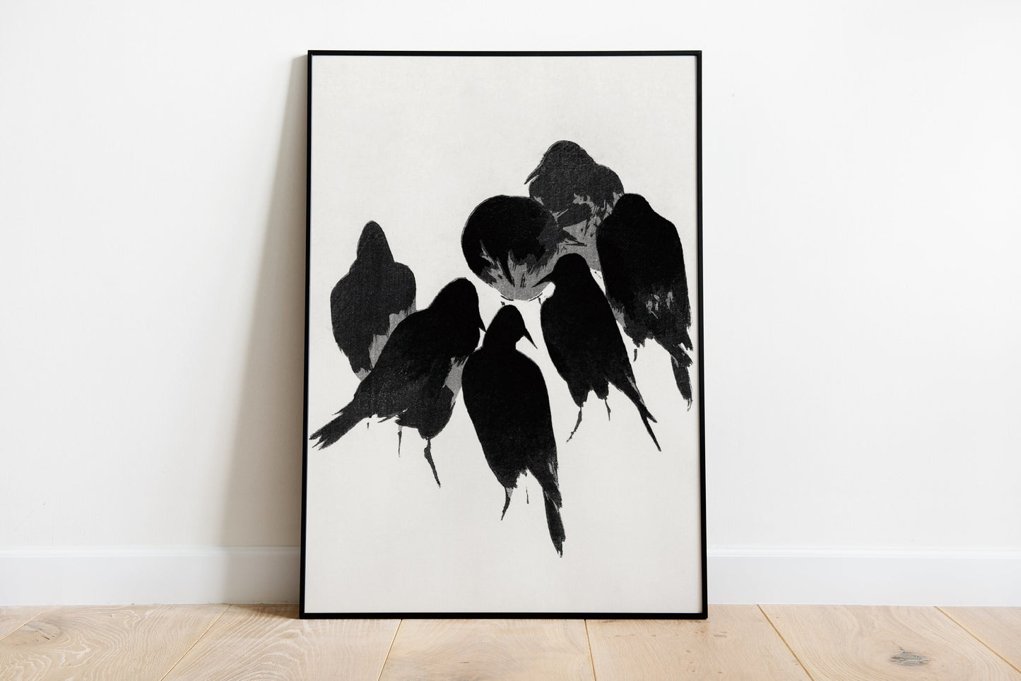 Japanese Crows Vintage Poster