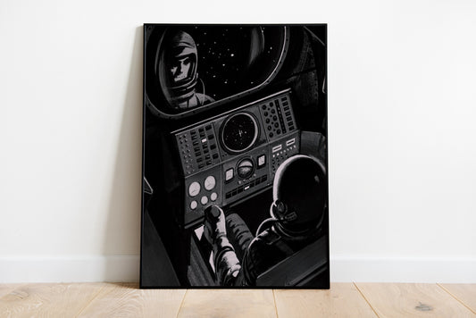 Space Travel Vintage Poster