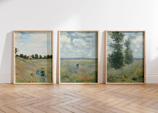 Set of 3 Claude Monet Landscape Poster