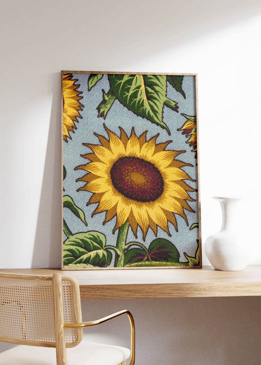 Sunflower Vintage Poster