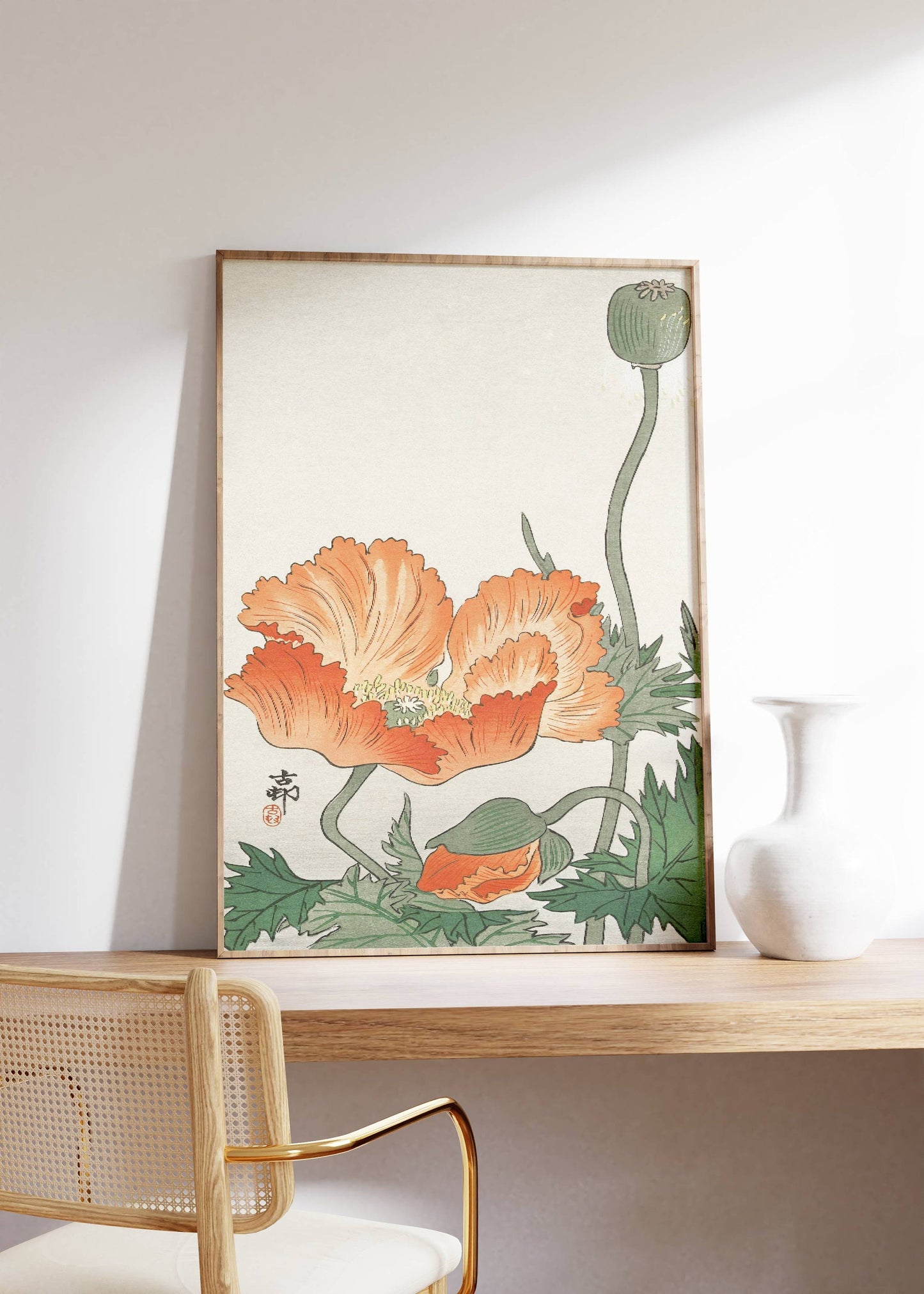 Birds and plants by Ohara Koson Vintage Poster