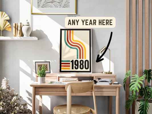 Custom Year Poster, Personalized Year Print