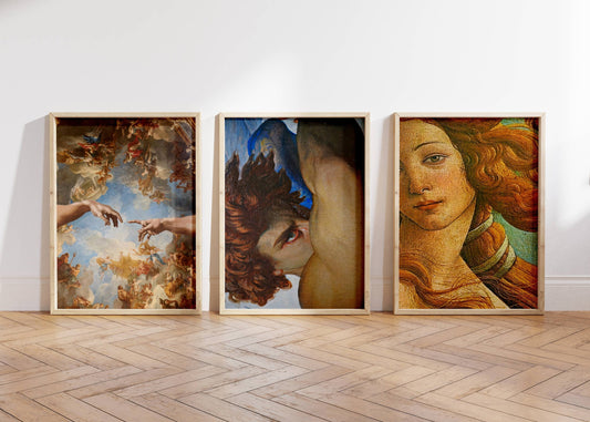 Set of 3 Renaissance Art Painting,Aphrodite Poster, Fallen Angel