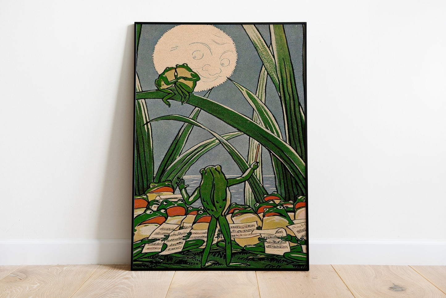 Set Of 3 Vintage Frog Prints, Vintage Japanese Wall Art