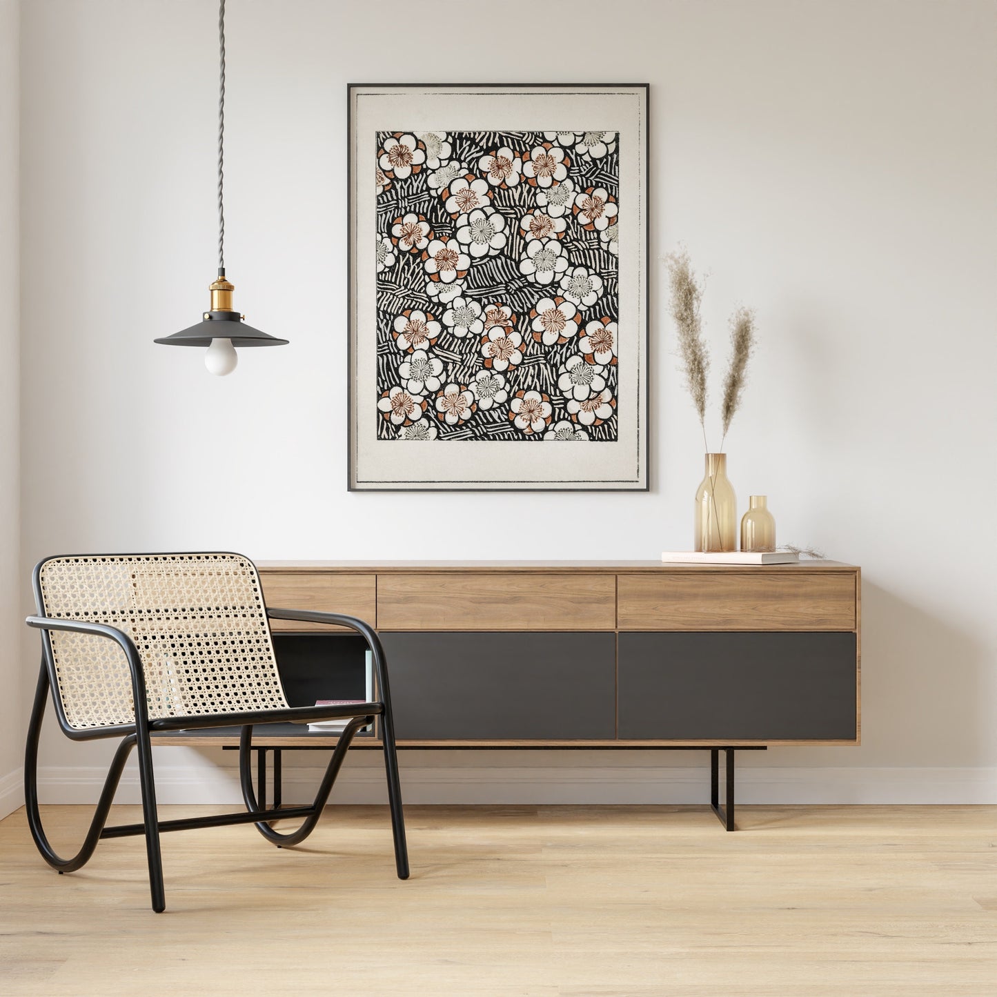 Abstract Floral Pattern Vintage Poster