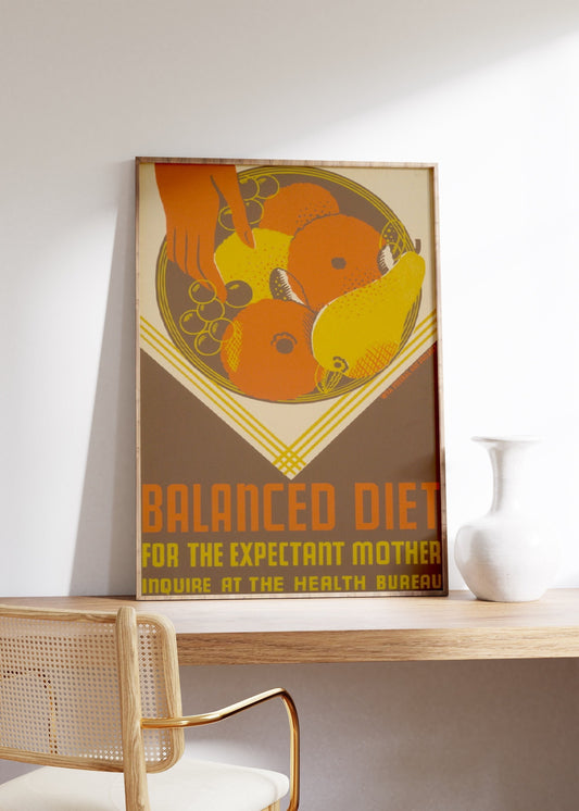 Balanced Diet for The Expectant Mother Poster