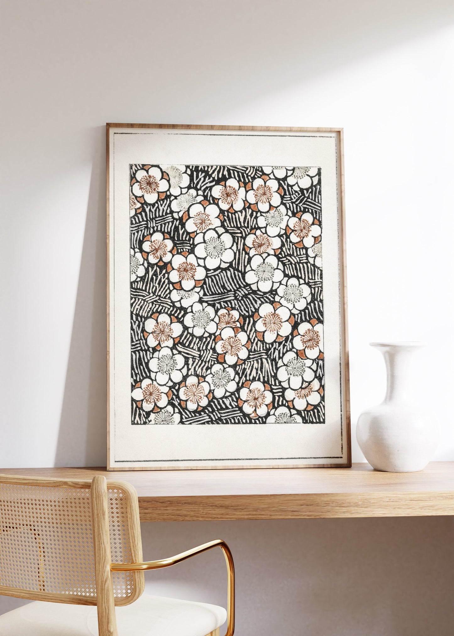 Abstract Floral Pattern Vintage Poster