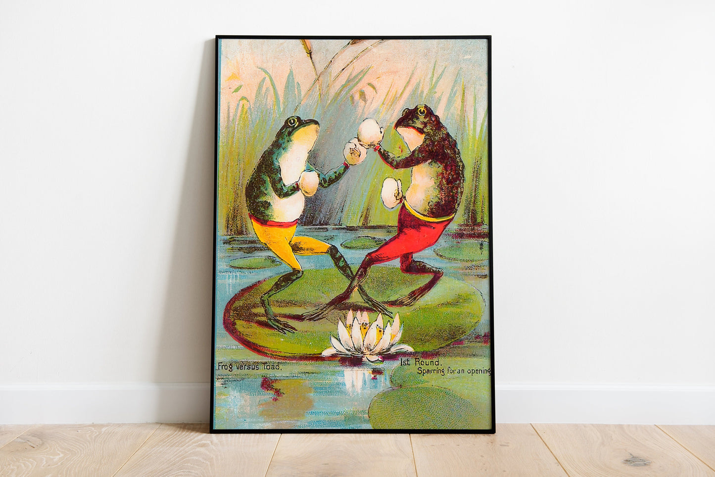 Frog vs Toad, Funny Boxing Fight Poster