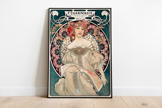 Alphonse Mucha Famous Painting, Art Deco, Vintage Print, Colorful Wall Art, Large Wall Art Print, Decor, Retro Poster, Vintage Poster