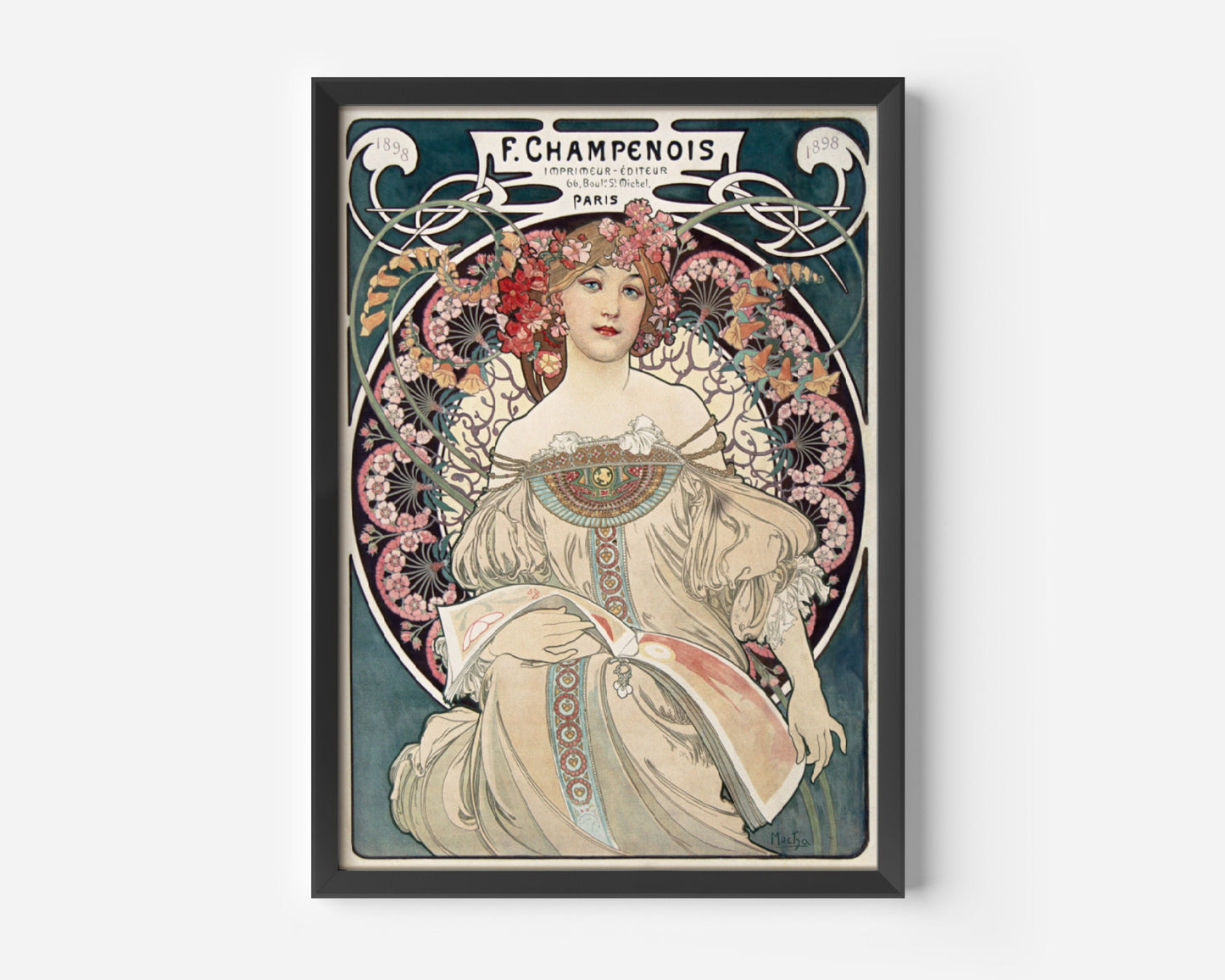 Alphonse Mucha Famous Painting, Art Deco, Vintage Print, Colorful Wall Art, Large Wall Art Print, Decor, Retro Poster, Vintage Poster