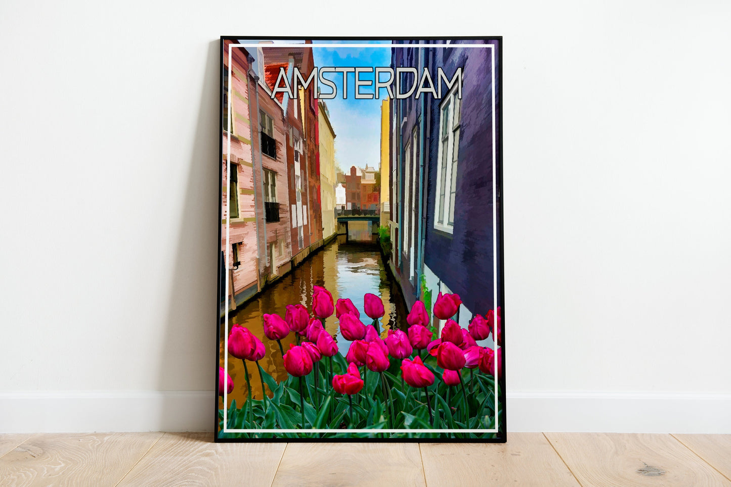 Amsterdam Holland Vintage Travel Poster