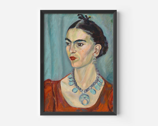 Frida Kahlo self portrait Vintage Poster