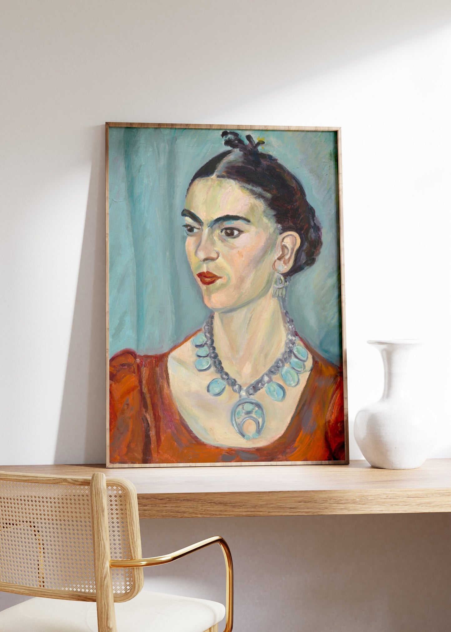 Frida Kahlo self portrait Vintage Poster