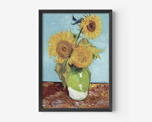 Van Gogh Sunflower Vintage Poster